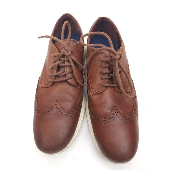 Cole Haan Grand OS Brown Wingtip Leather Dress Shoes C29414 Mens Size 7.5 M US - Picture 7 of 11